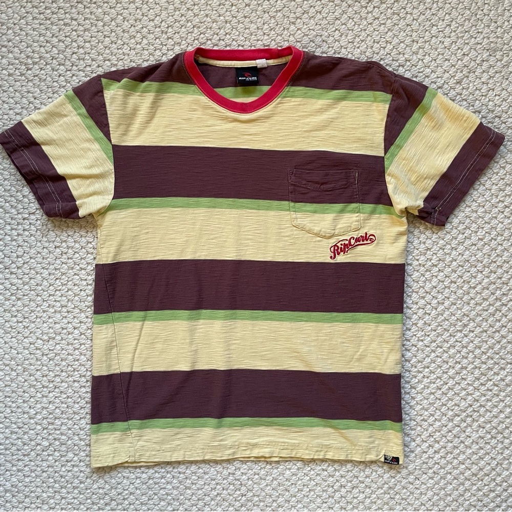 Men’s Rip Curl Striped Short Sleeve T-Shirt